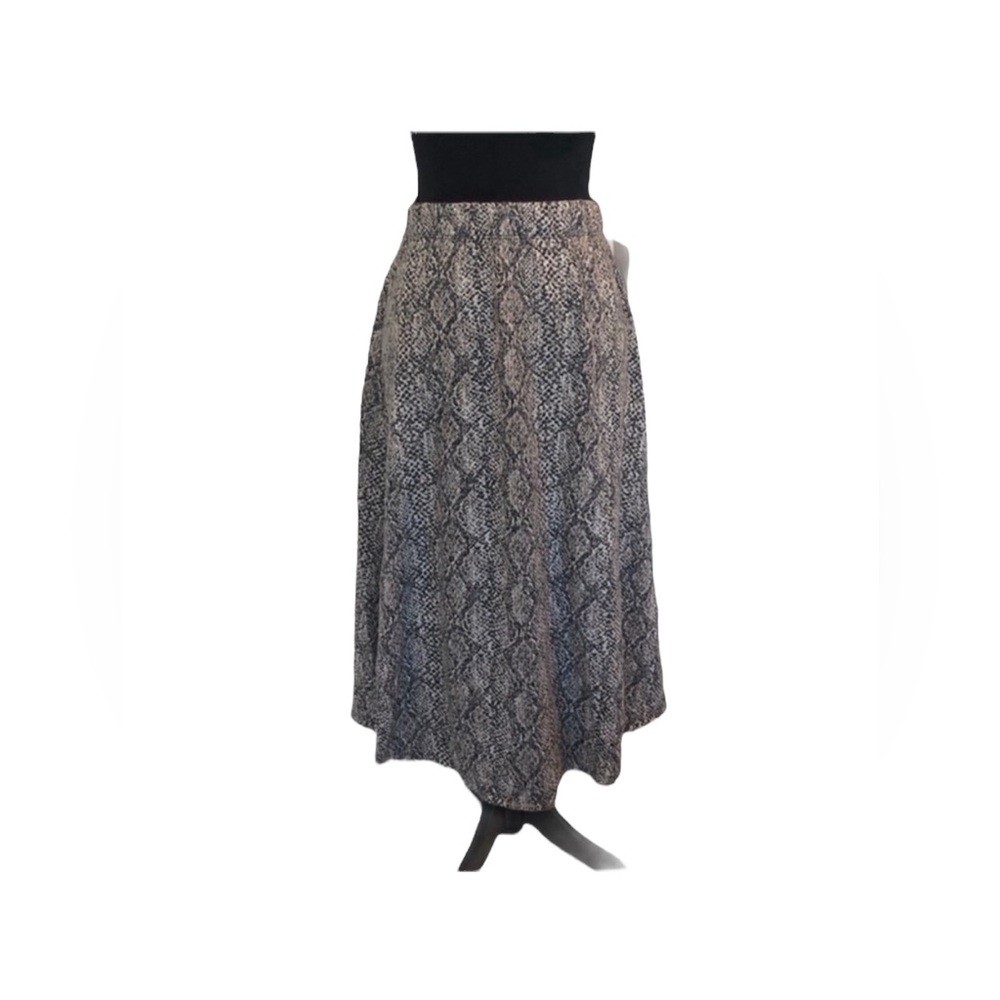 NWT Zara a-line contemporary snake print elastic waist pull on knit skirt medium